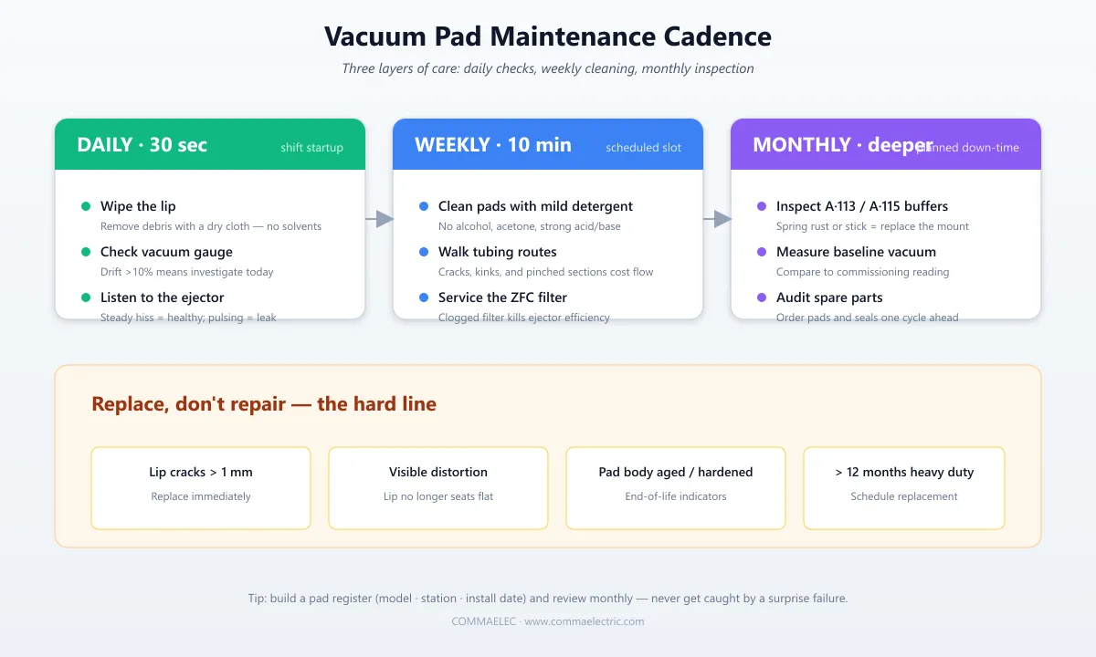 Manutenção da almofada de vácuo: um guia prático de cuidados para iniciantes no manuseio de vácuo